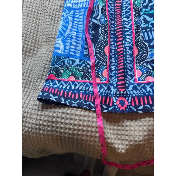 Lilly Pulitzer Mila Stretch Shift Dress Leied Back Print Size 8 euc - Picture 11 of 12